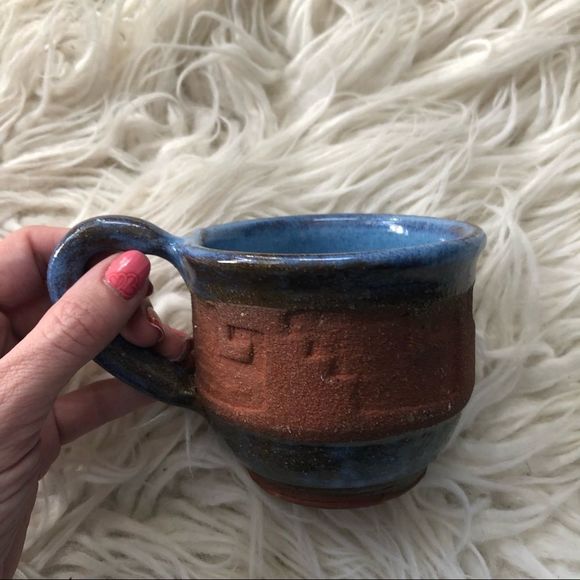 Vintage Studio Southwest Signed Pottery 8oz Mug - Picture 3 of 5